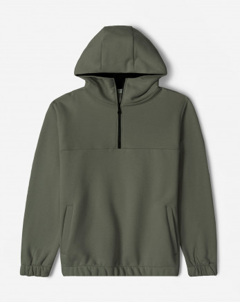 هودی نیم زیپ کلاه دار سبز 24271233