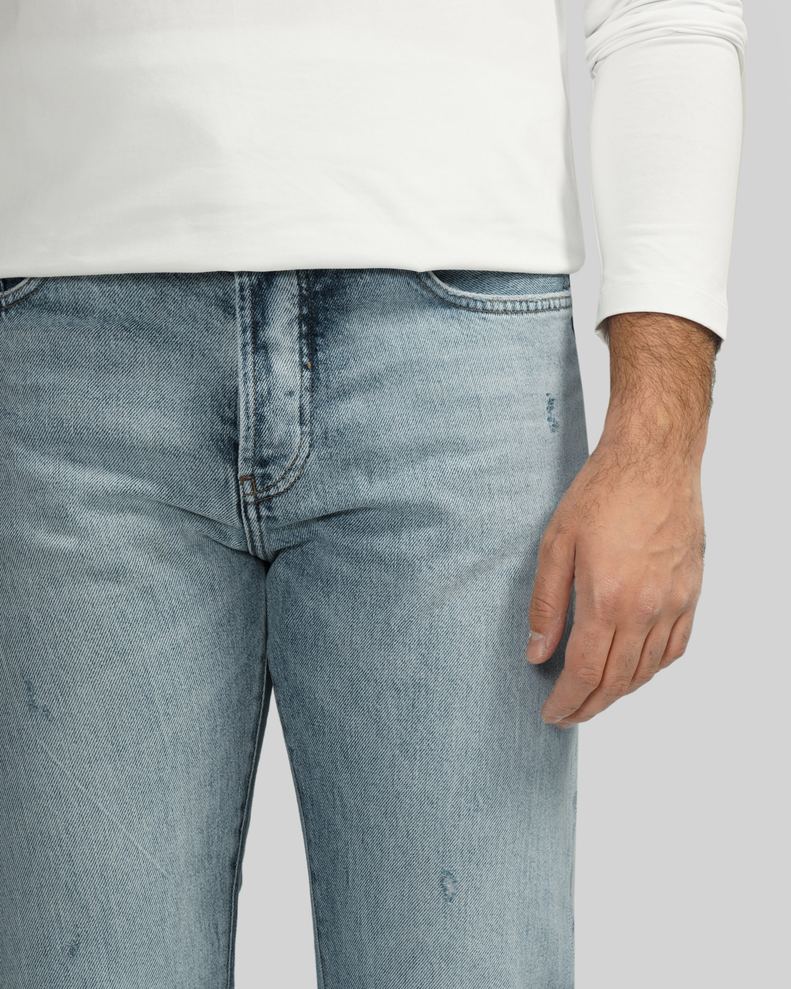 شلوار جین رگولار (Relax vintage) زاپ دار مردانه آبی 24312255