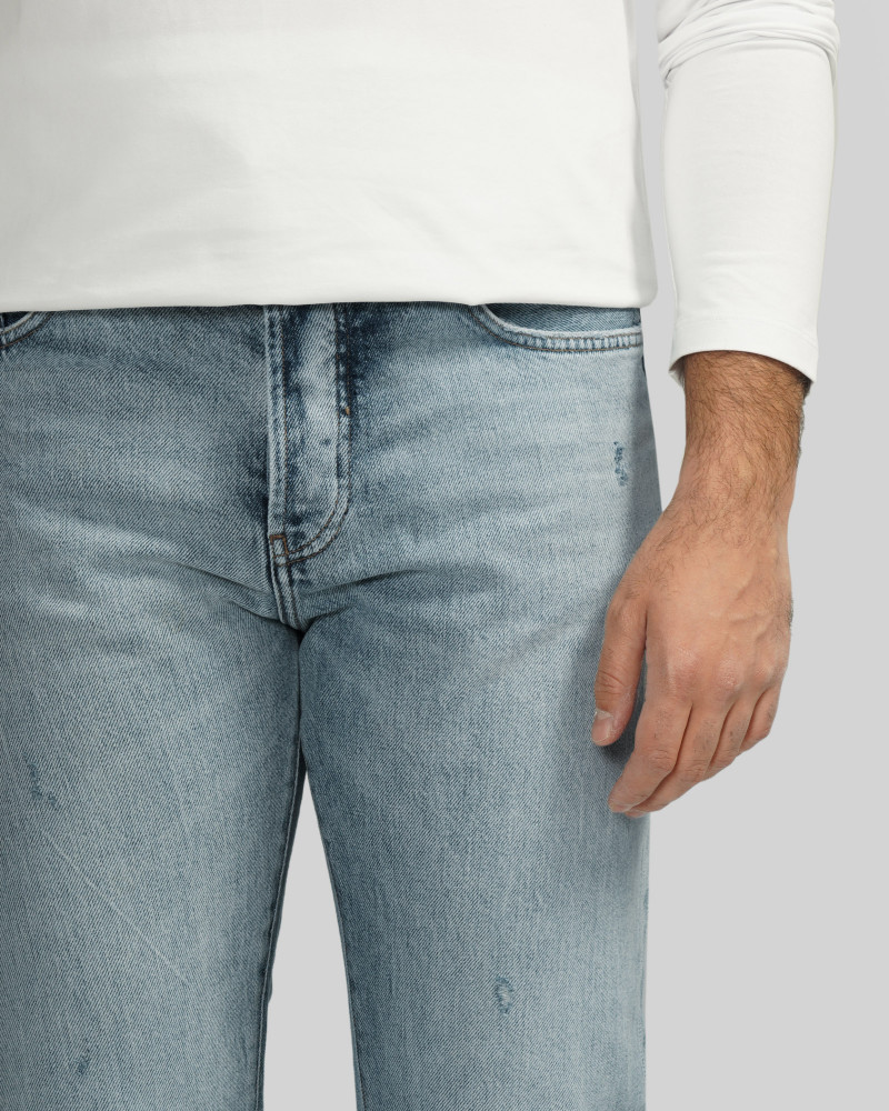 شلوار جین رگولار (Relax vintage) زاپ دار مردانه آبی 24312255