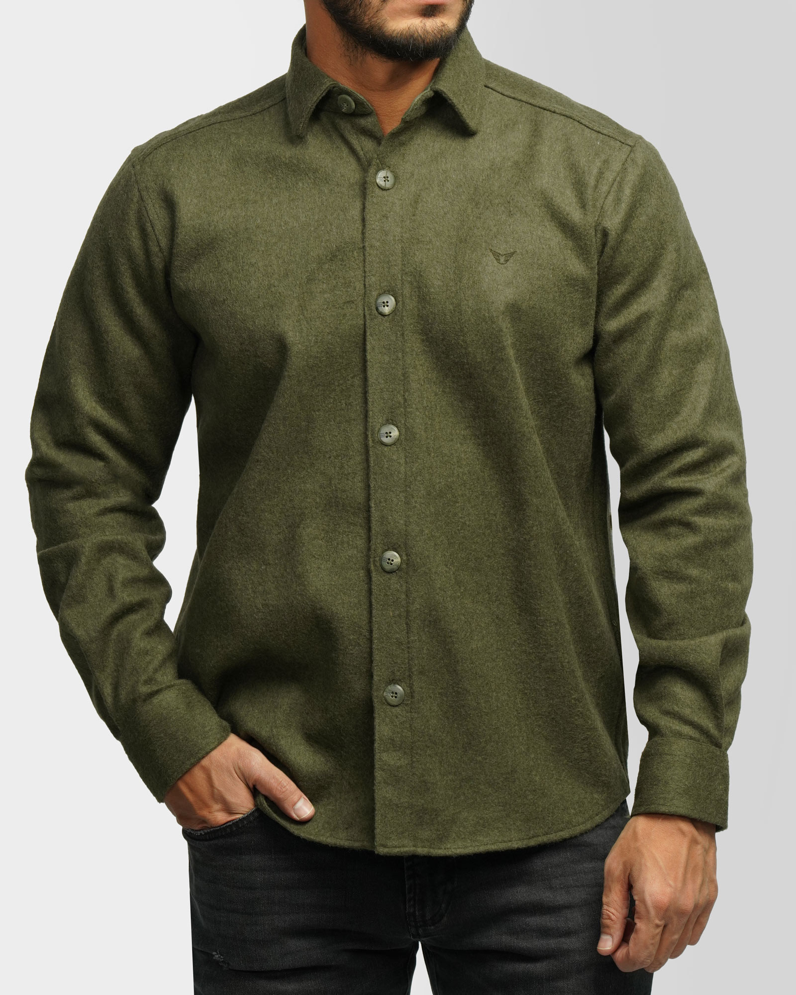 پیراهن ضخیم مردانه سبز 24352302