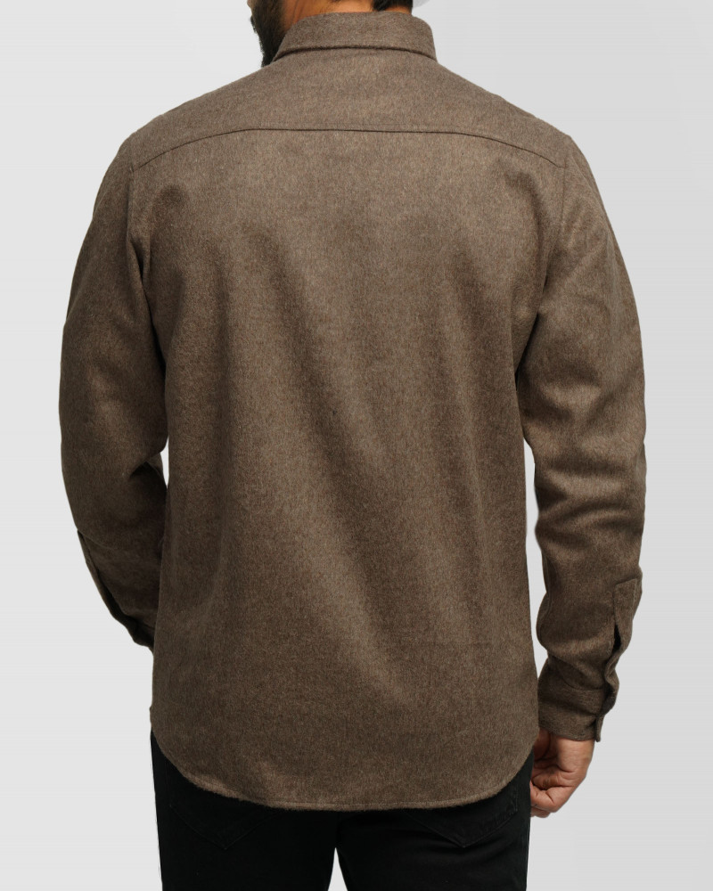 پیراهن ضخیم مردانه قهوه ای 24352302