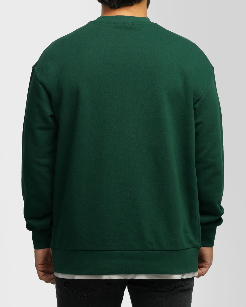 پلیور دورس یقه گرد مردانه سبز 24357253