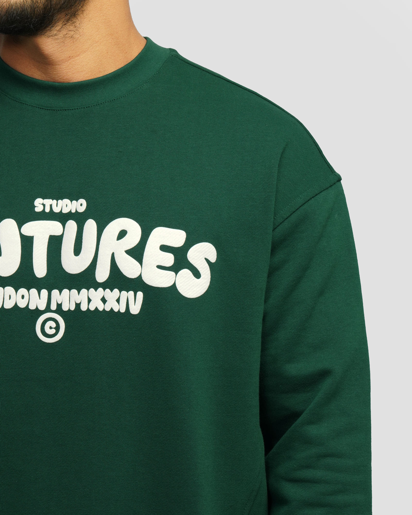 پلیور دورس یقه گرد مردانه سبز 24357253