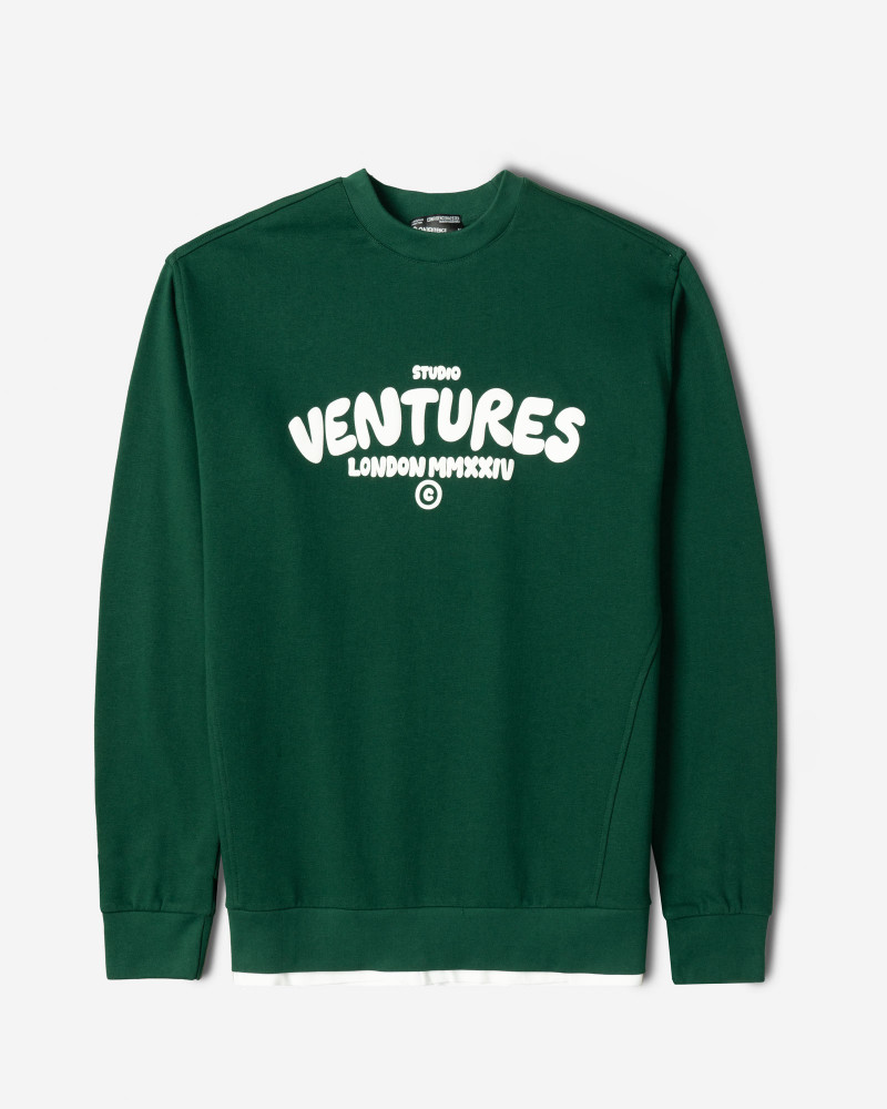 پلیور دورس یقه گرد مردانه سبز 24357253