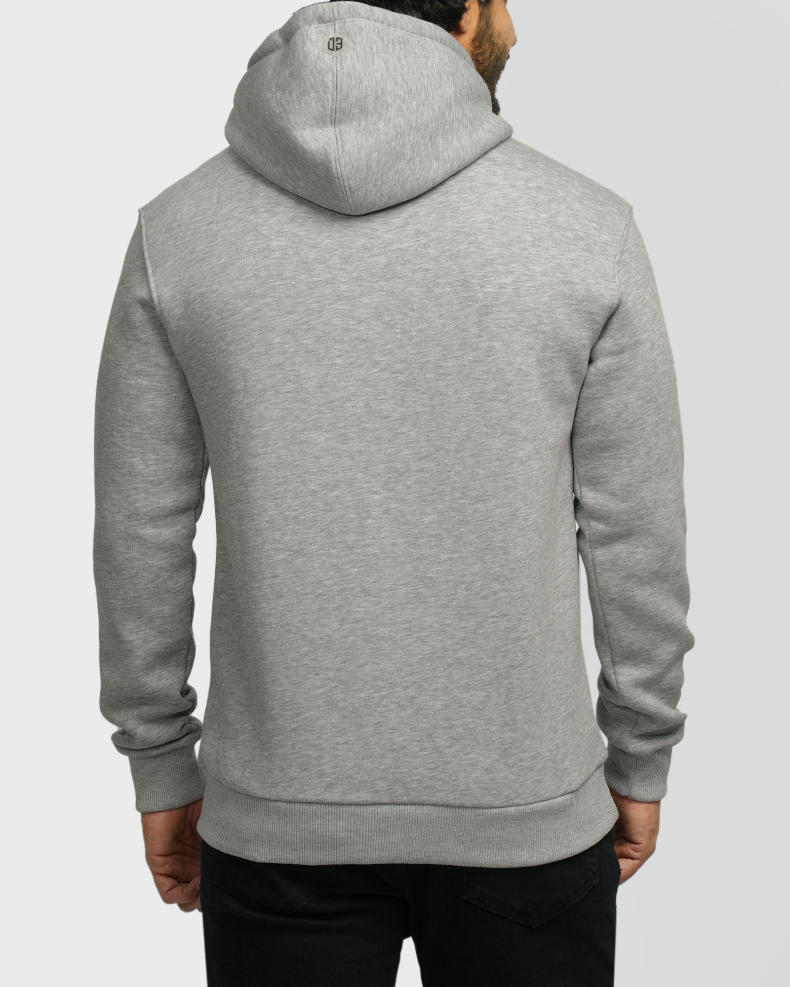 هودی کلاه دار ساده طوسی 24371253