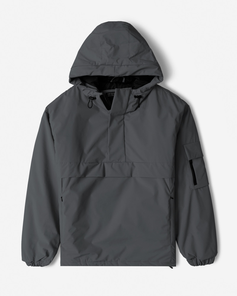 خرید و قیمت کاپشن مردانه کلاه دار خاکستری 24216367