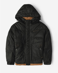 خرید و قیمت کاپشن مردانه کلاه دار مشکی 24316376