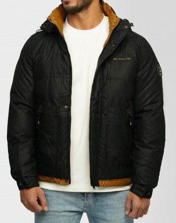 خرید و قیمت کاپشن مردانه کلاه دار مشکی 24316376