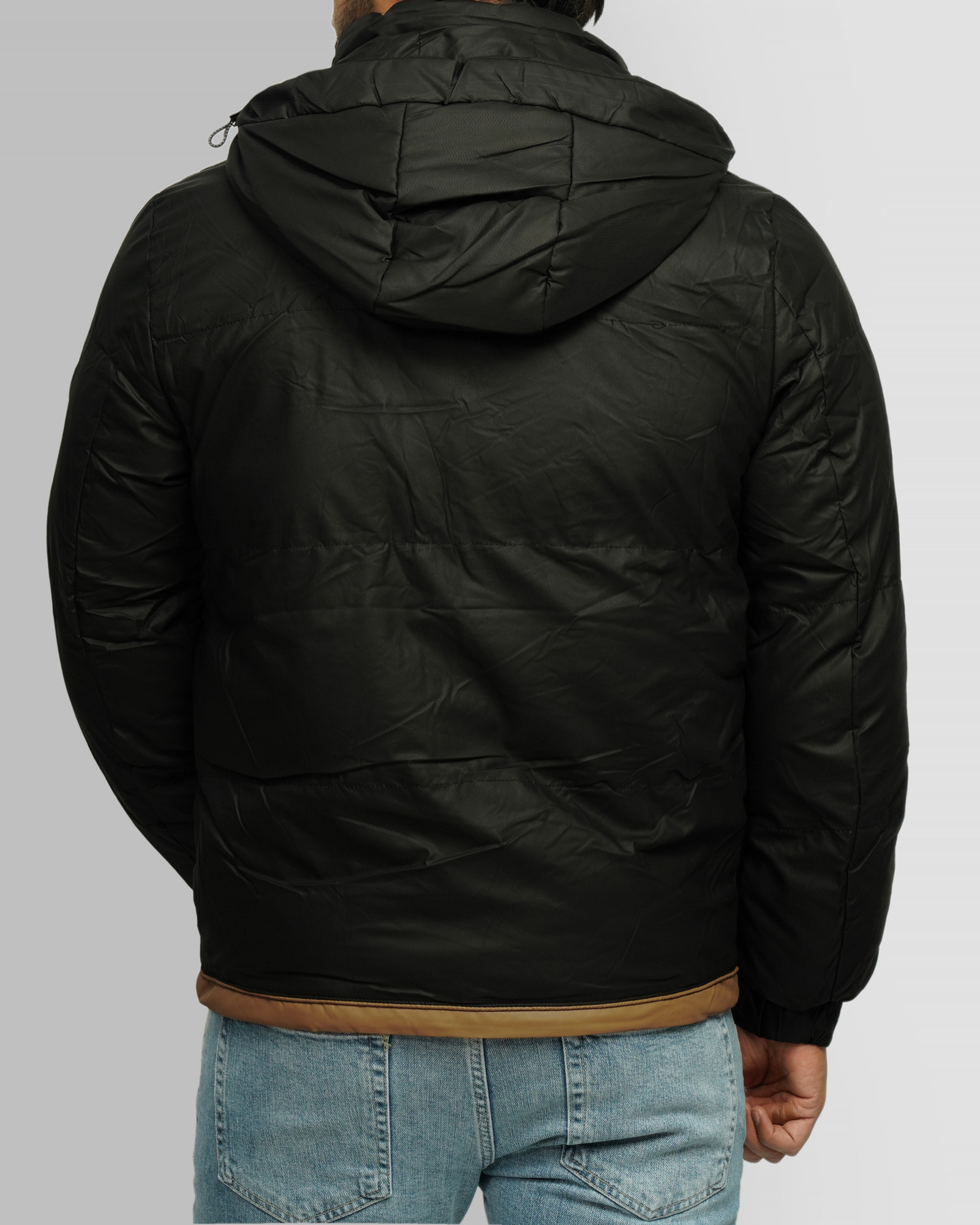 خرید و قیمت کاپشن مردانه کلاه دار مشکی 24316376