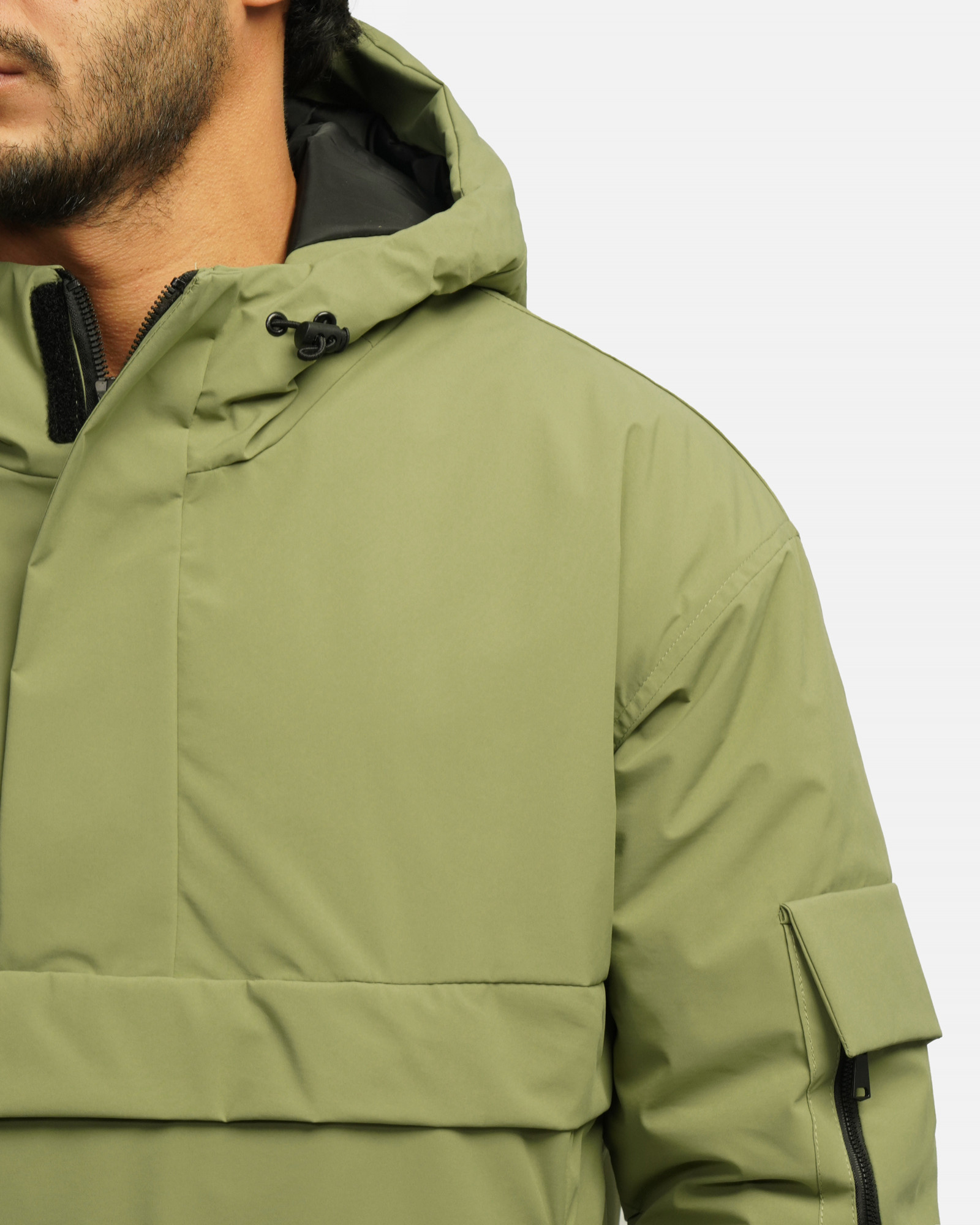 خرید و قیمت کاپشن مردانه کلاه دار سبز 24216367