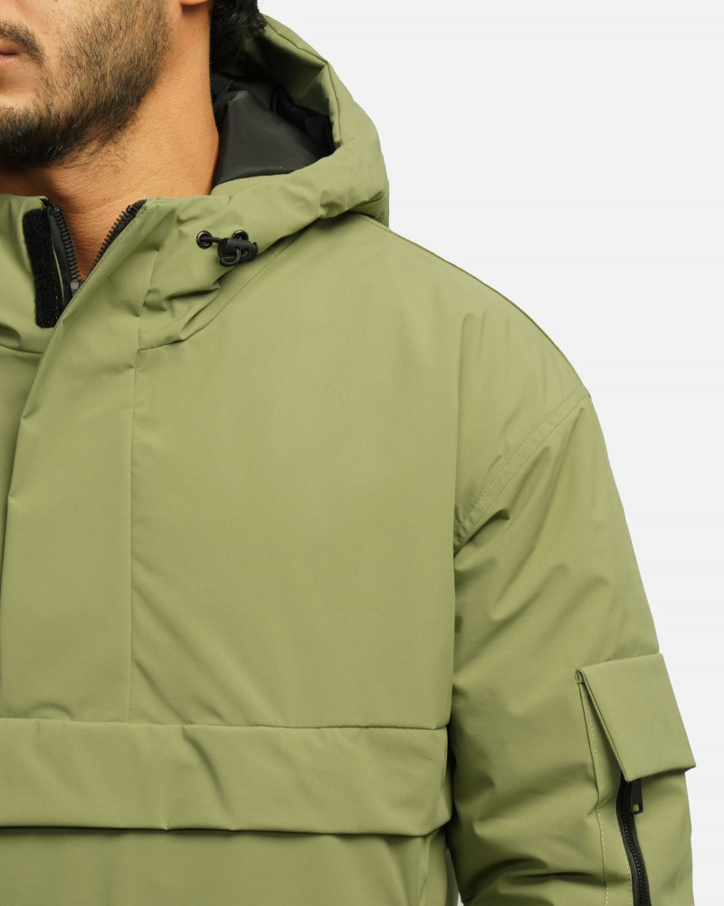 خرید و قیمت کاپشن مردانه کلاه دار سبز 24216367