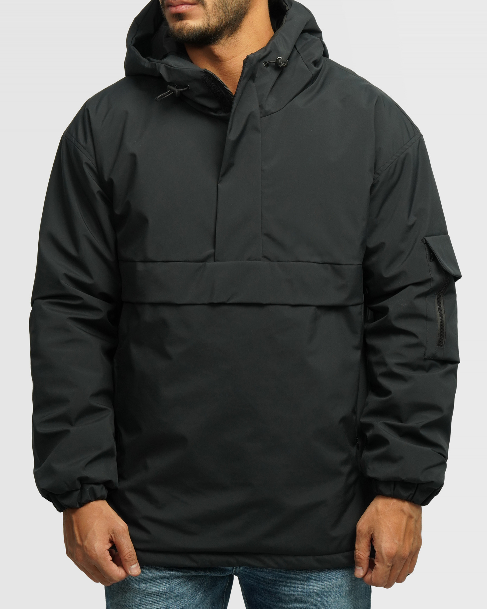 خرید و قیمت کاپشن مردانه کلاه دار سرمه ای 24216367