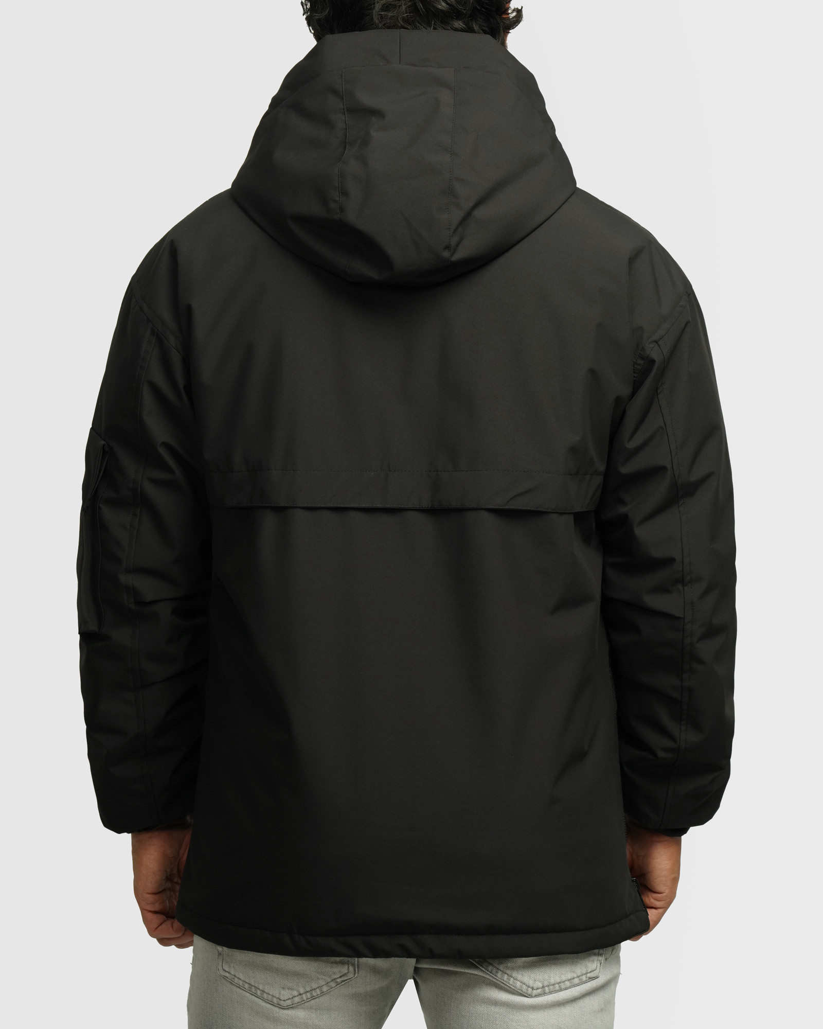 خرید و قیمت کاپشن مردانه کلاه دار مشکی 24216367