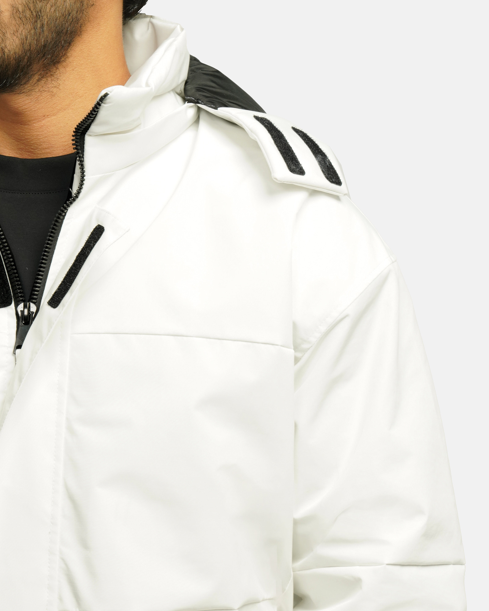 خرید و قیمت کاپشن مردانه کلاه دار سفید 24216369