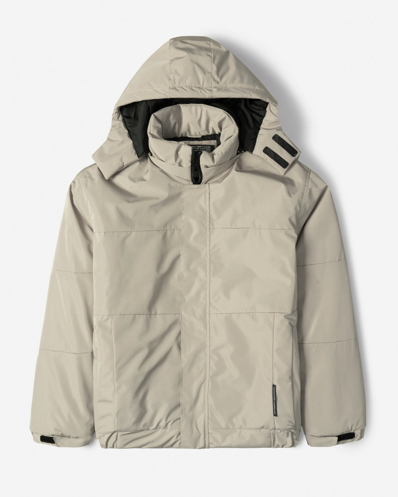 خرید و قیمت کاپشن مردانه کلاه دار طوسی روشن 24216369