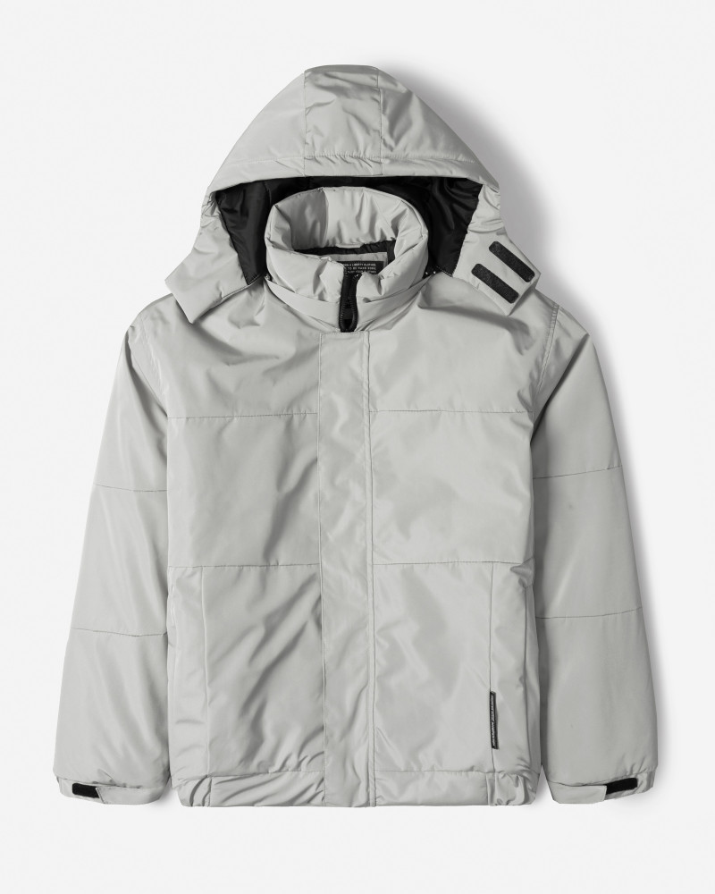 خرید و قیمت کاپشن مردانه کلاه دار طوسی 24216369