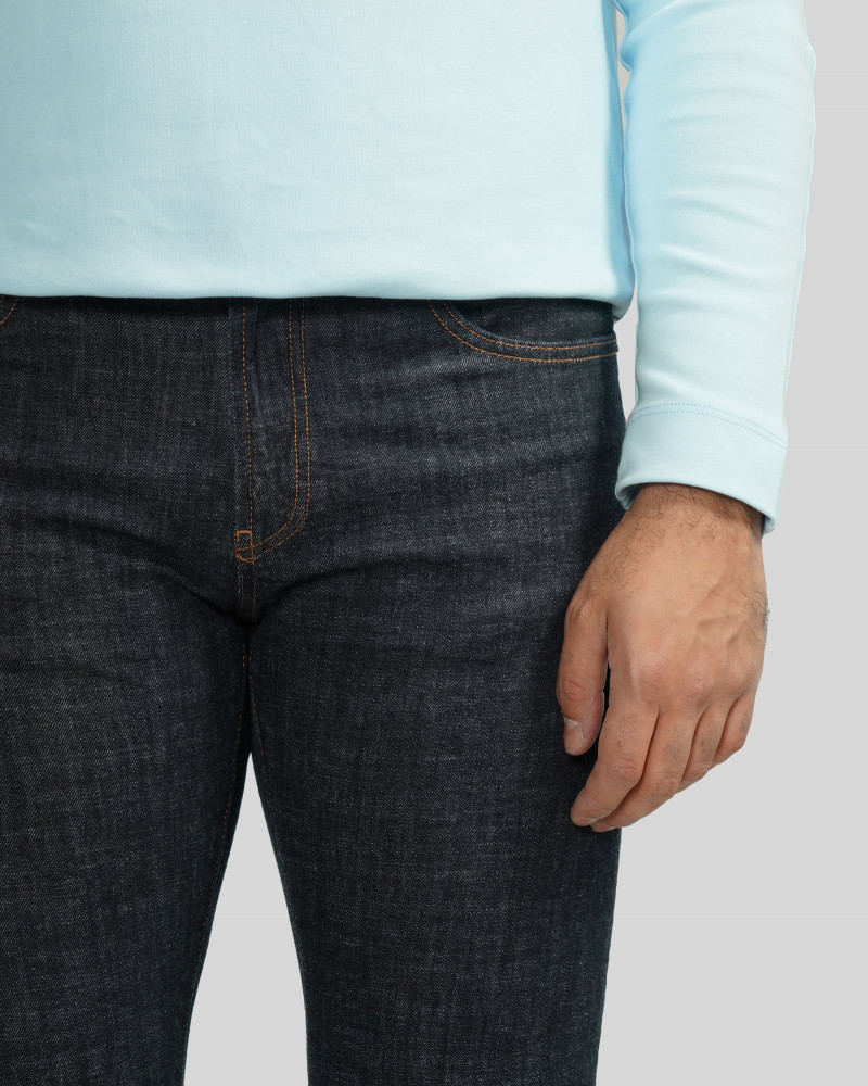 شلوار جین مینی (Mini) ساده مردانه سرمه ای تیره 24324805