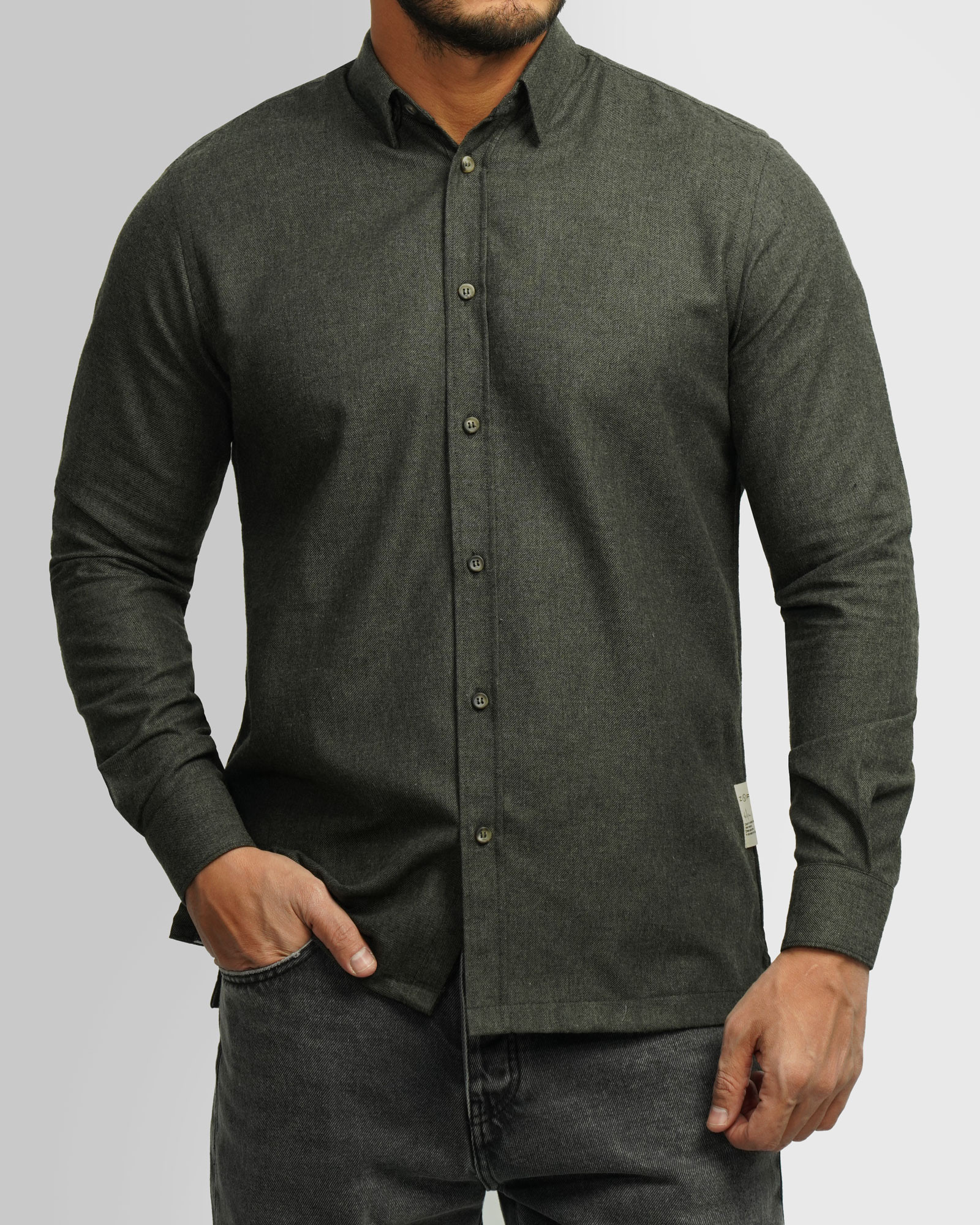 خرید و قیمت پیراهن نیمه ضخیم ساده مردانه سبز sfc24268166