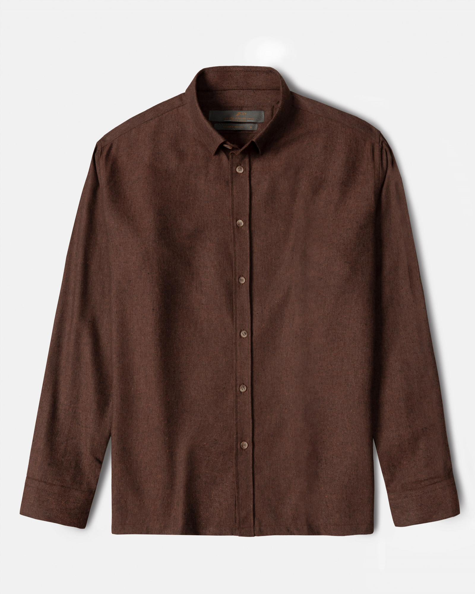 خرید و قیمت پیراهن نیمه ضخیم ساده مردانه قهوه ای 24268166