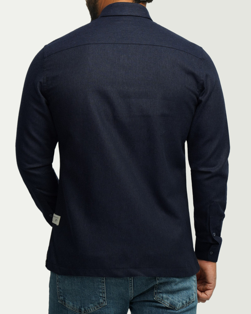 خرید و قیمت پیراهن نیمه ضخیم ساده مردانه سرمه ای 24268166