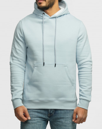 خرید و قیمت هودی کلاه دار ساده آبی روشن 24371253