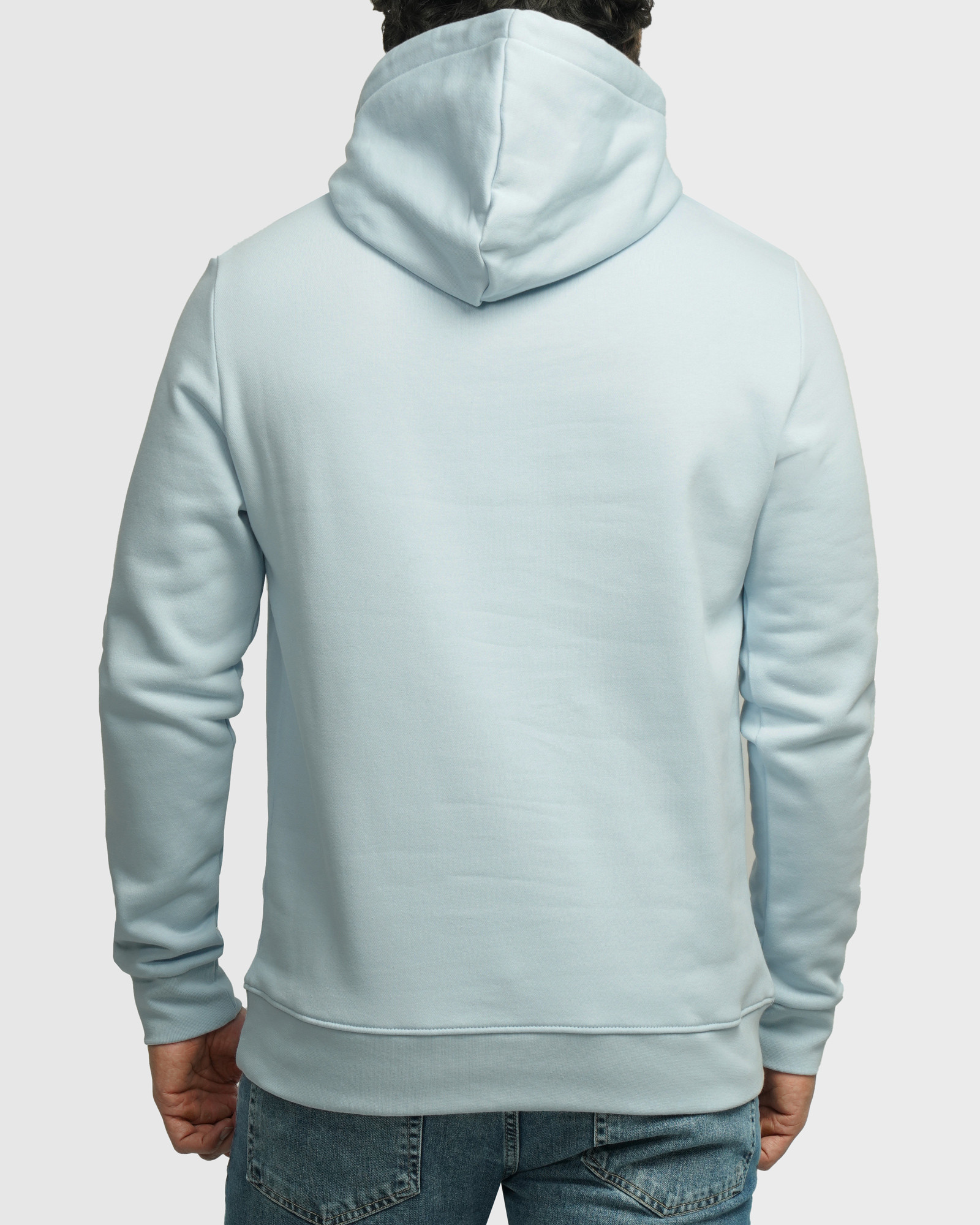 خرید و قیمت هودی کلاه دار ساده آبی روشن 24371253