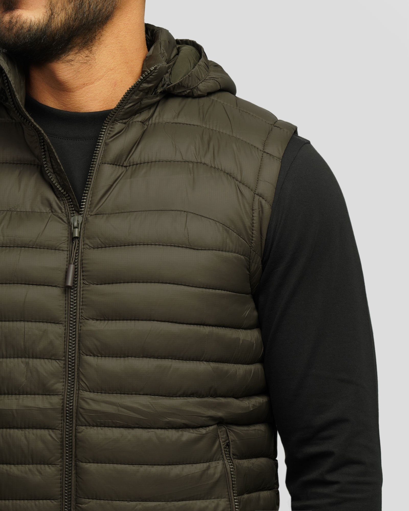 پافر مردانه کلاه دار سبز سدری 24353177