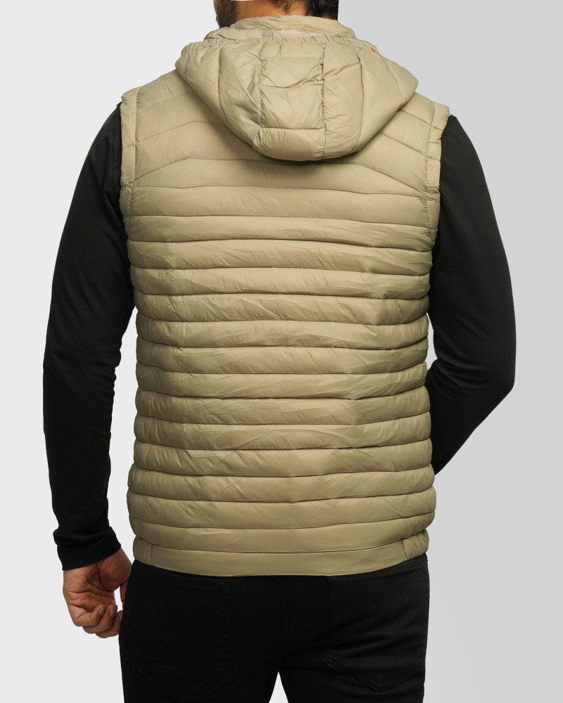 پافر مردانه کلاه دار کرم 24353177