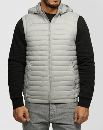 پافر مردانه کلاه دار طوسی 24353177