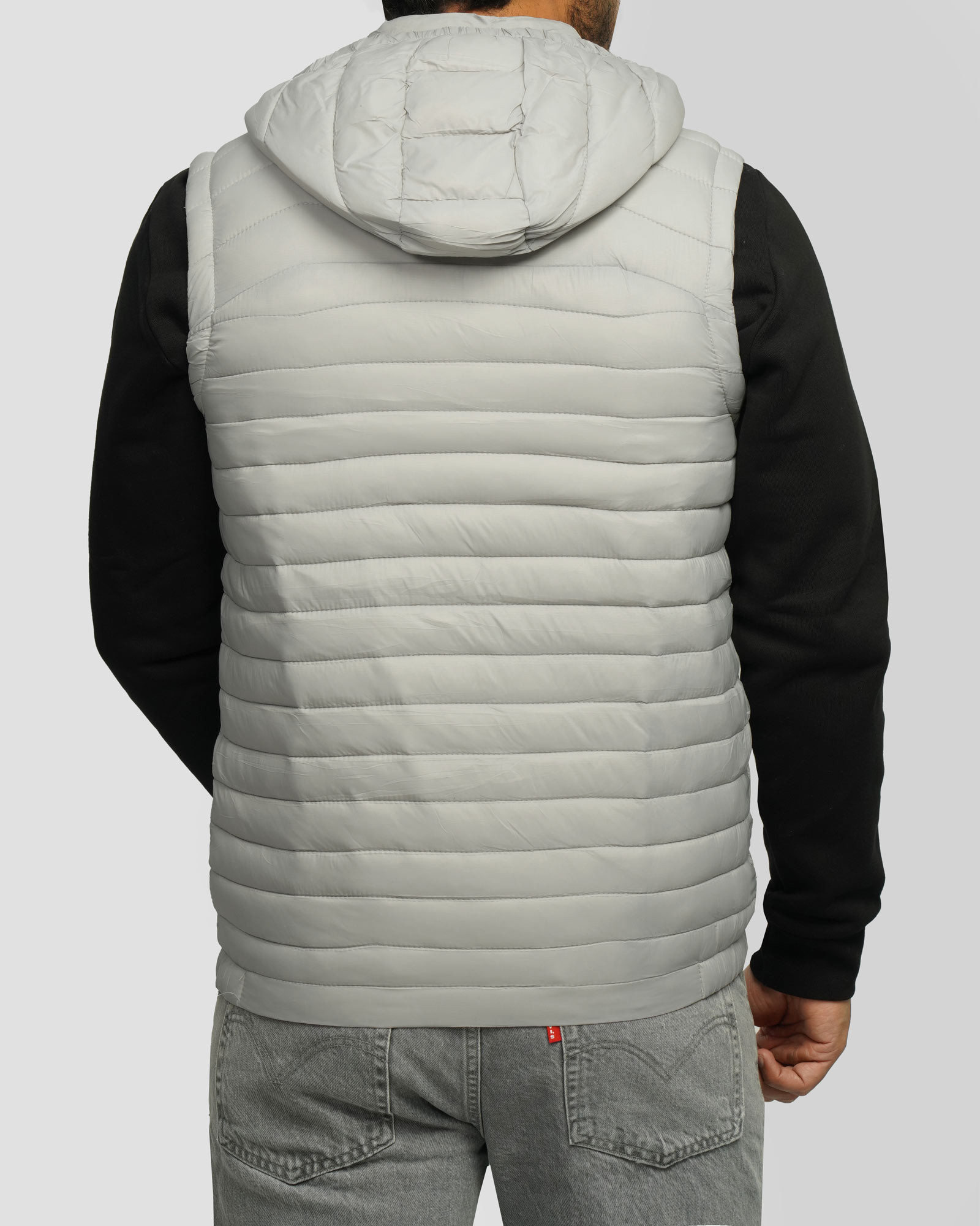 پافر مردانه کلاه دار طوسی 24353177