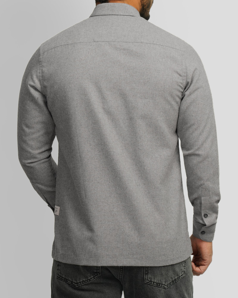 خرید و قیمت پیراهن نیمه ضخیم ساده مردانه طوسی  24268166