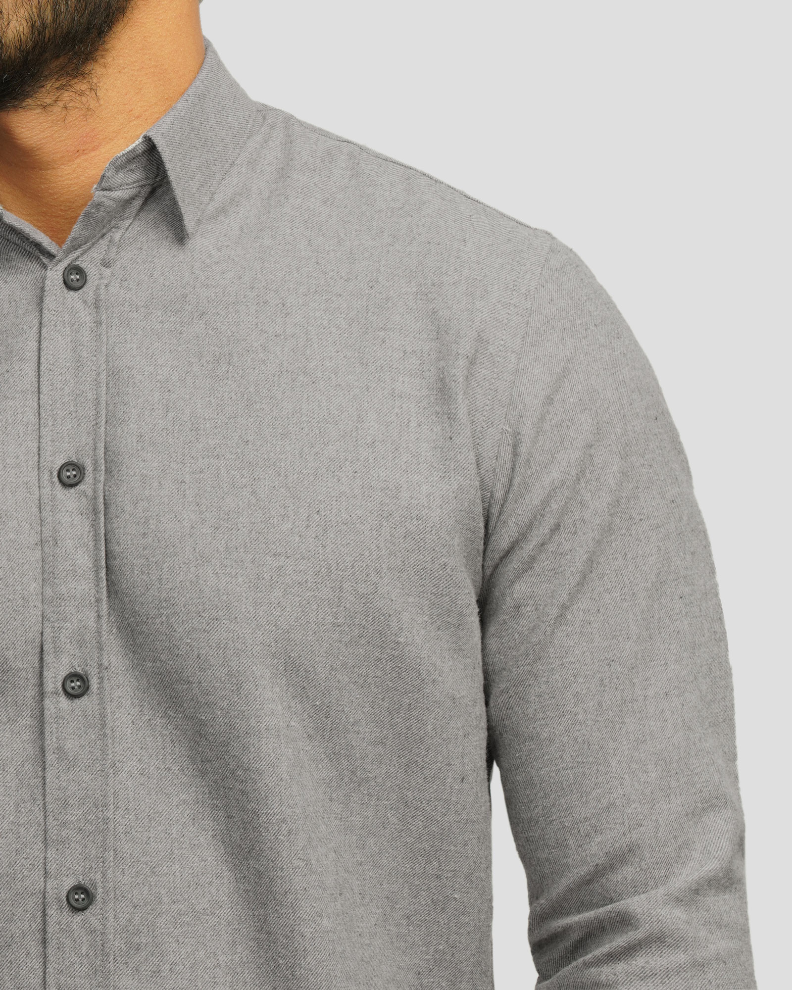 خرید و قیمت پیراهن نیمه ضخیم ساده مردانه طوسی  24268166