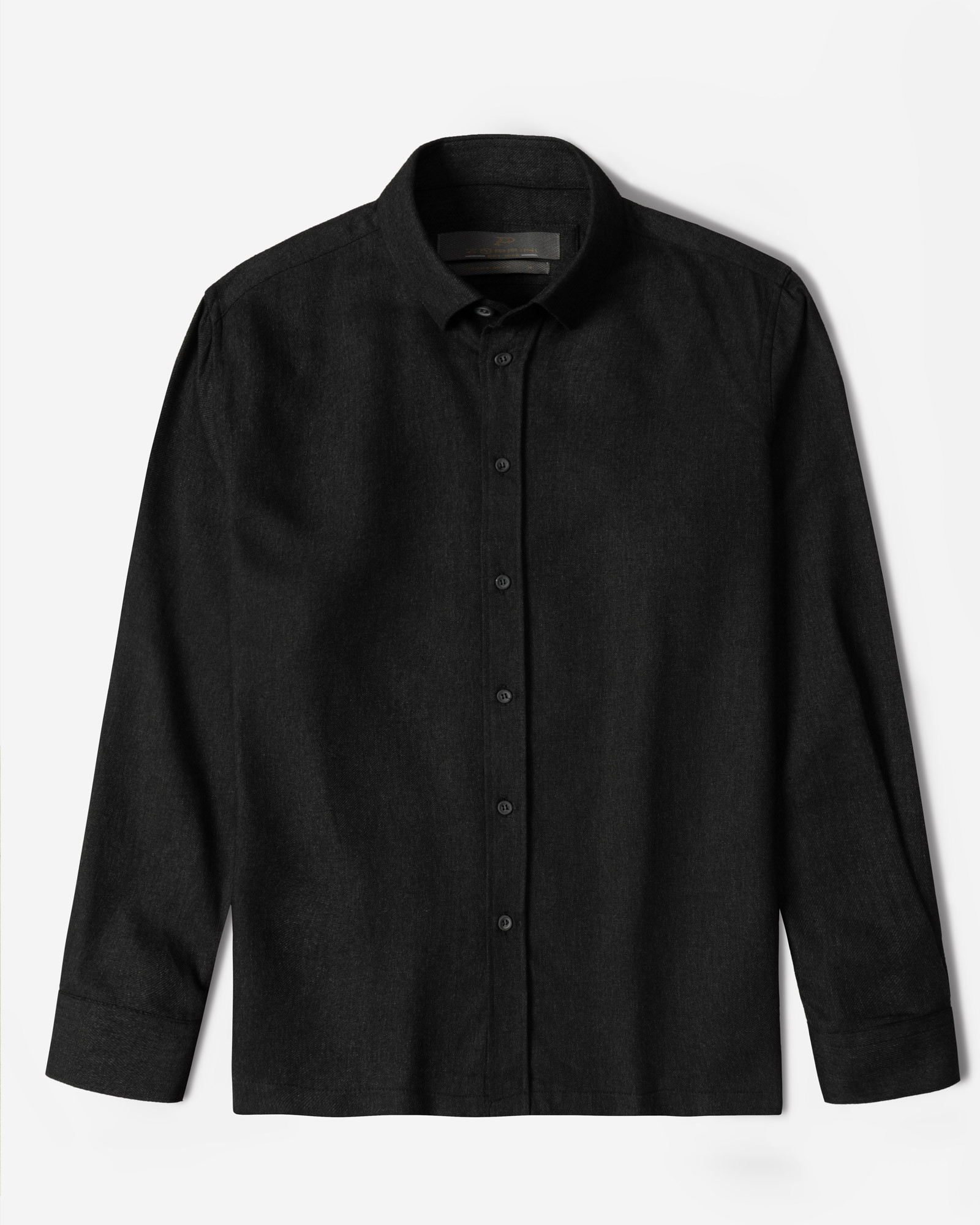 خرید و قیمت پیراهن نیمه ضخیم ساده مردانه ذغالی 24268166