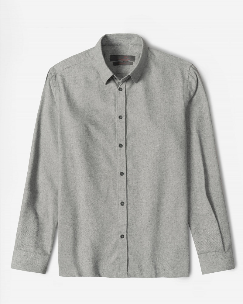 خرید و قیمت پیراهن نیمه ضخیم ساده مردانه طوسی  24268166