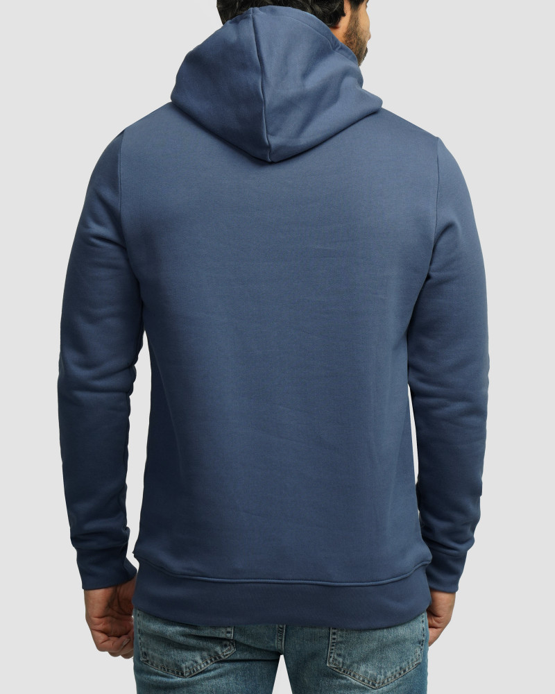 خرید و قیمت هودی کلاه دار ساده آبی 24371252