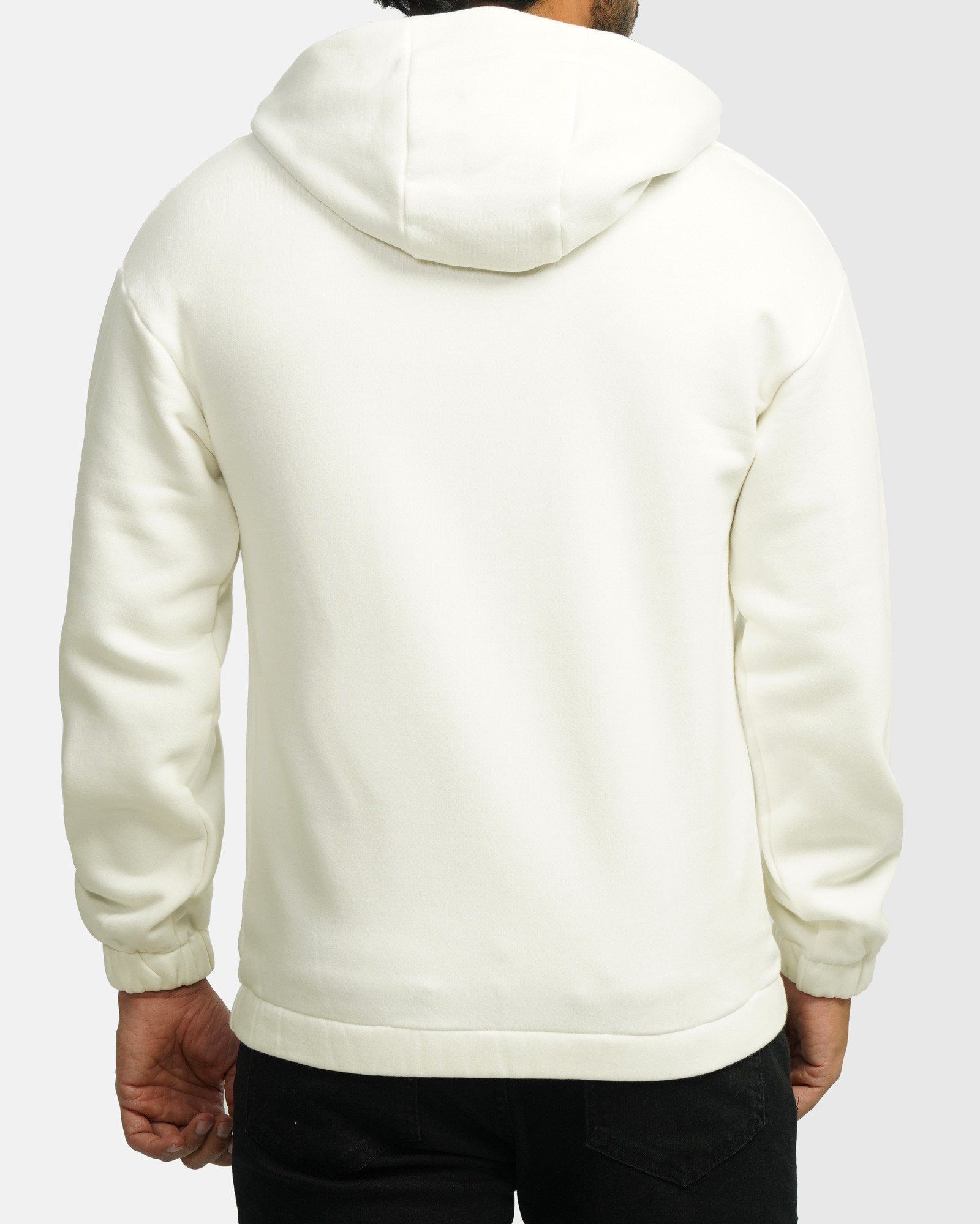 خرید و قیمت هودی نیم زیپ کلاه دار سفید 24271233