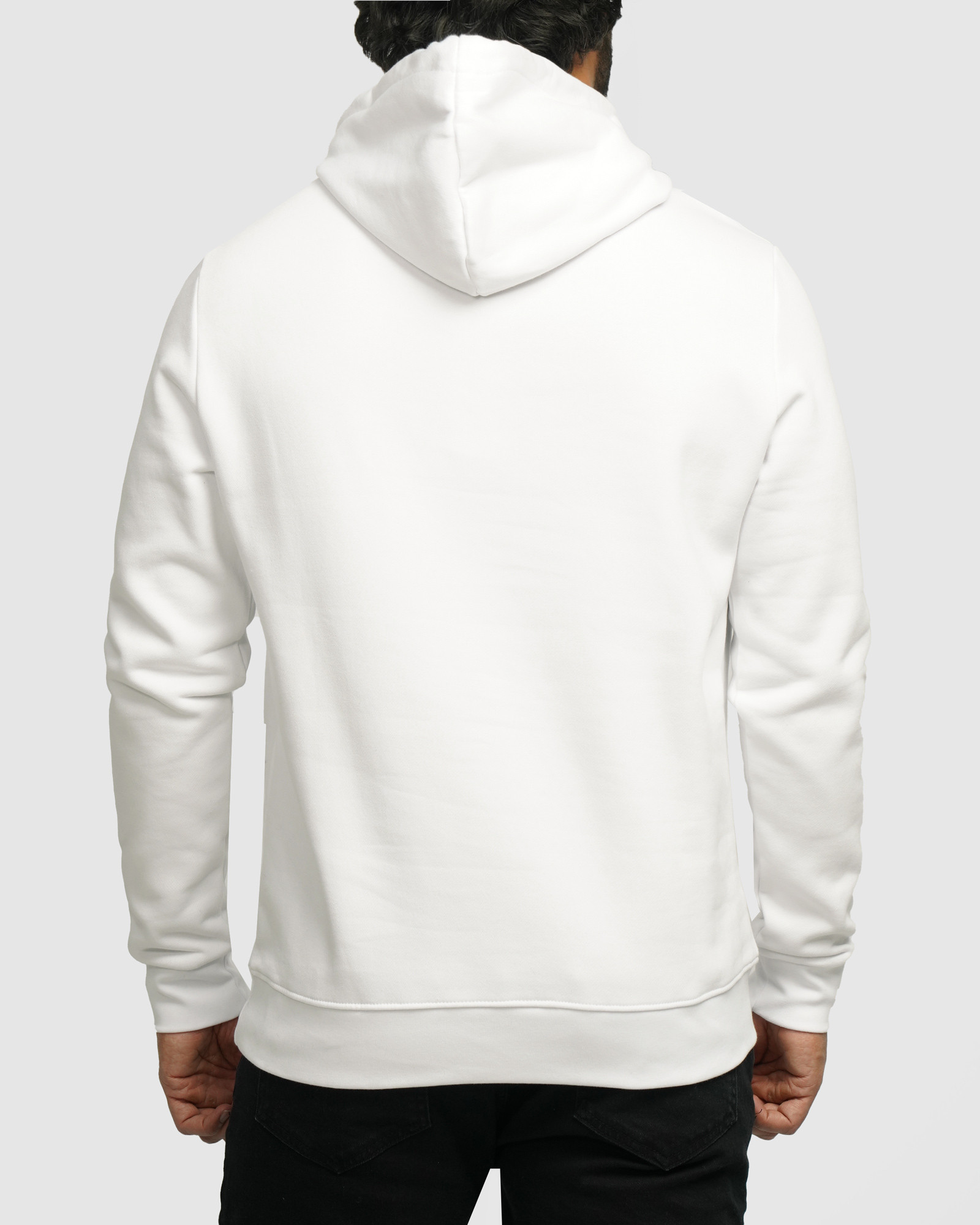 خرید و قیمت هودی کلاه دار ساده سفید 24371253