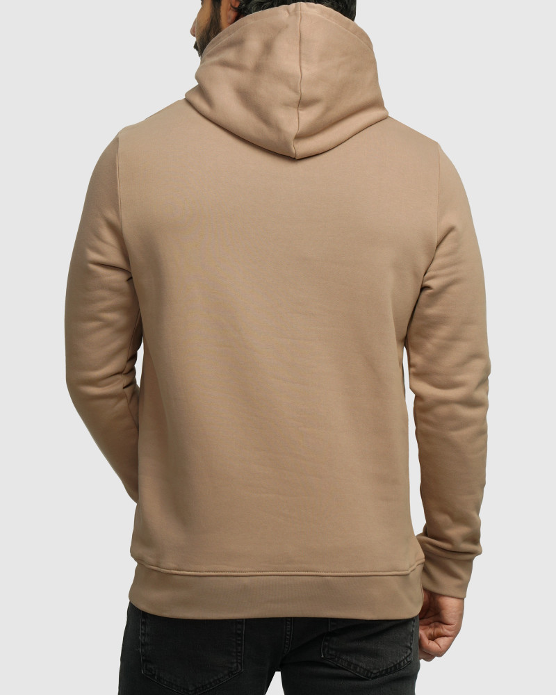 خرید و قیمت هودی کلاه دار ساده کرم 24371252