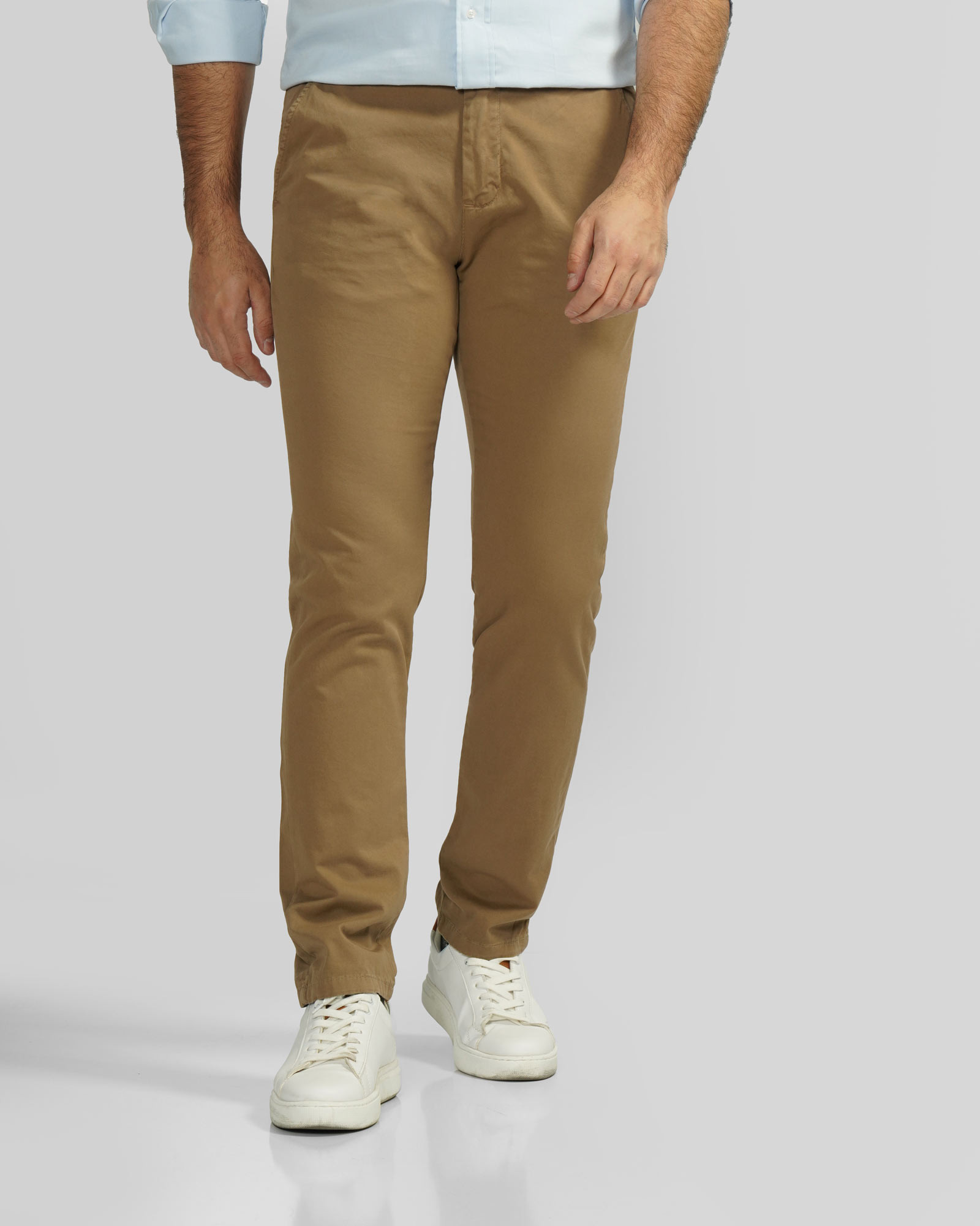 شلوار کتان مردانه اسلیم قهوه ای 24215201