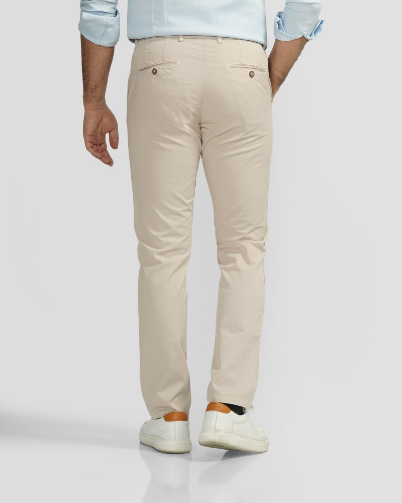 شلوار کتان مردانه اسلیم کرم روشن 24215201