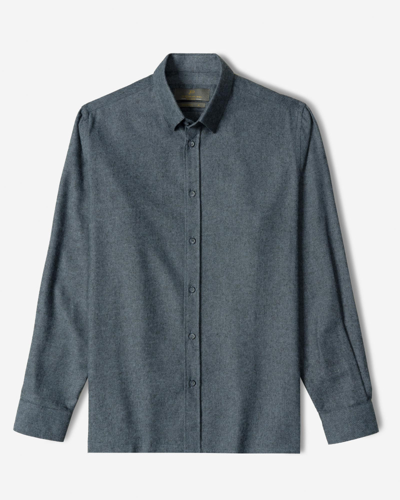 خرید و قیمت پیراهن نیمه ضخیم ساده مردانه سرمه ای روشن 24268166