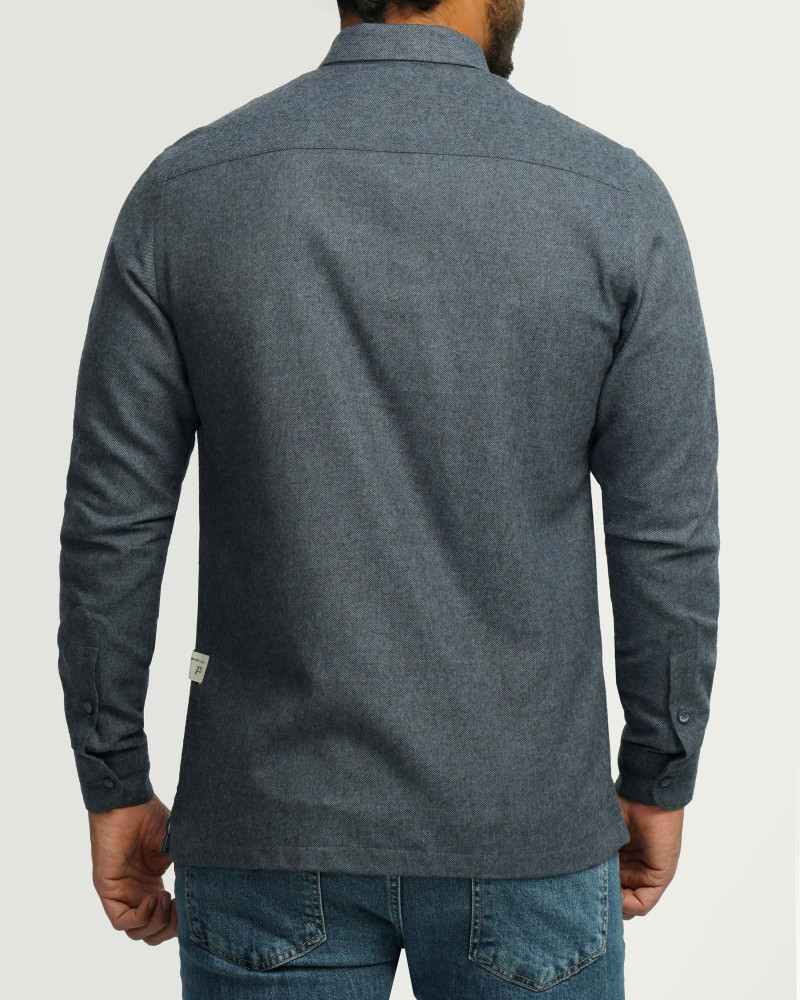 خرید و قیمت پیراهن نیمه ضخیم ساده مردانه سرمه ای روشن 24268166