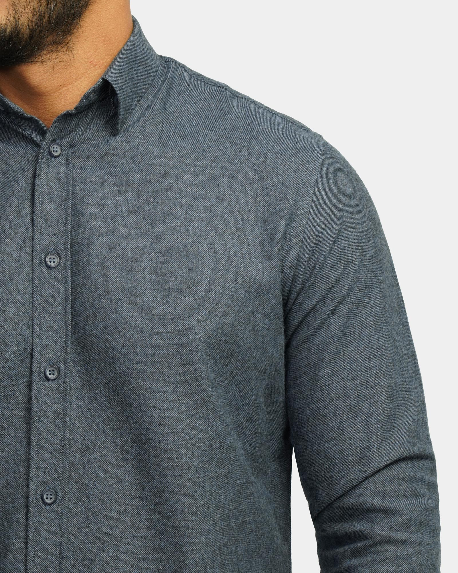 خرید و قیمت پیراهن نیمه ضخیم ساده مردانه سرمه ای روشن 24268166