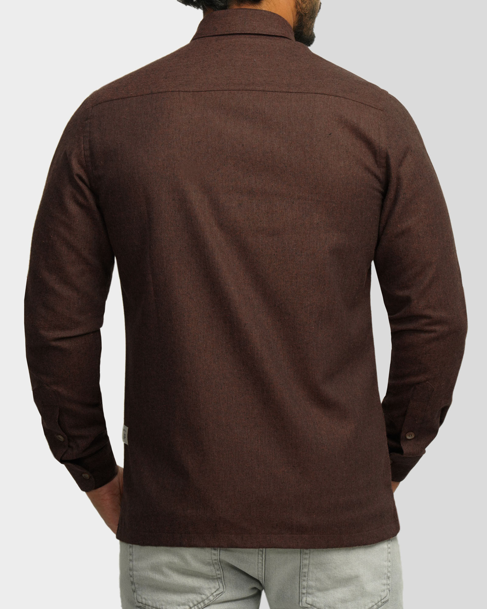 خرید و قیمت پیراهن نیمه ضخیم ساده مردانه قهوه ای 24268166