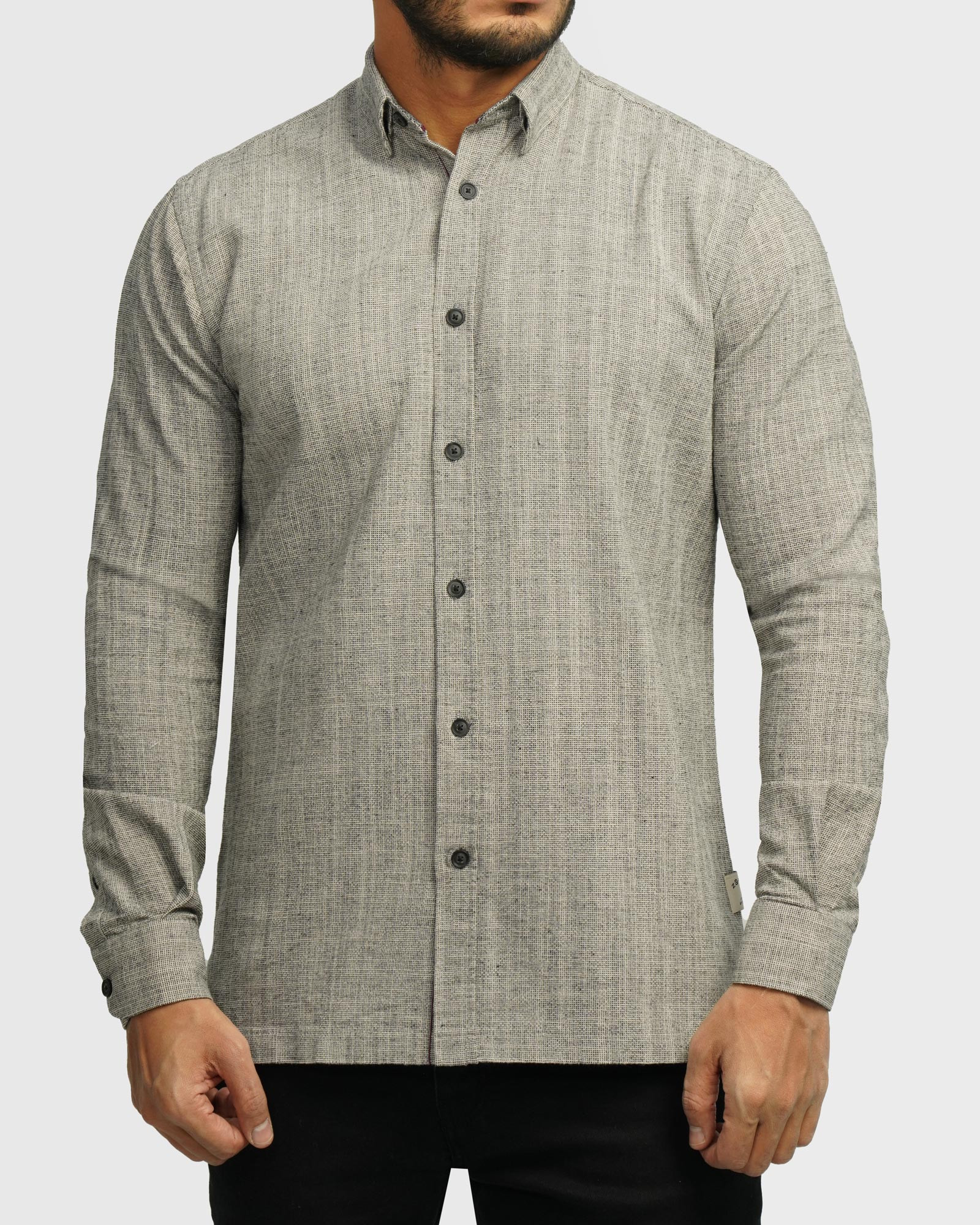 خرید و قیمت پیراهن آستین بلند مردانه خاکستری 24220516