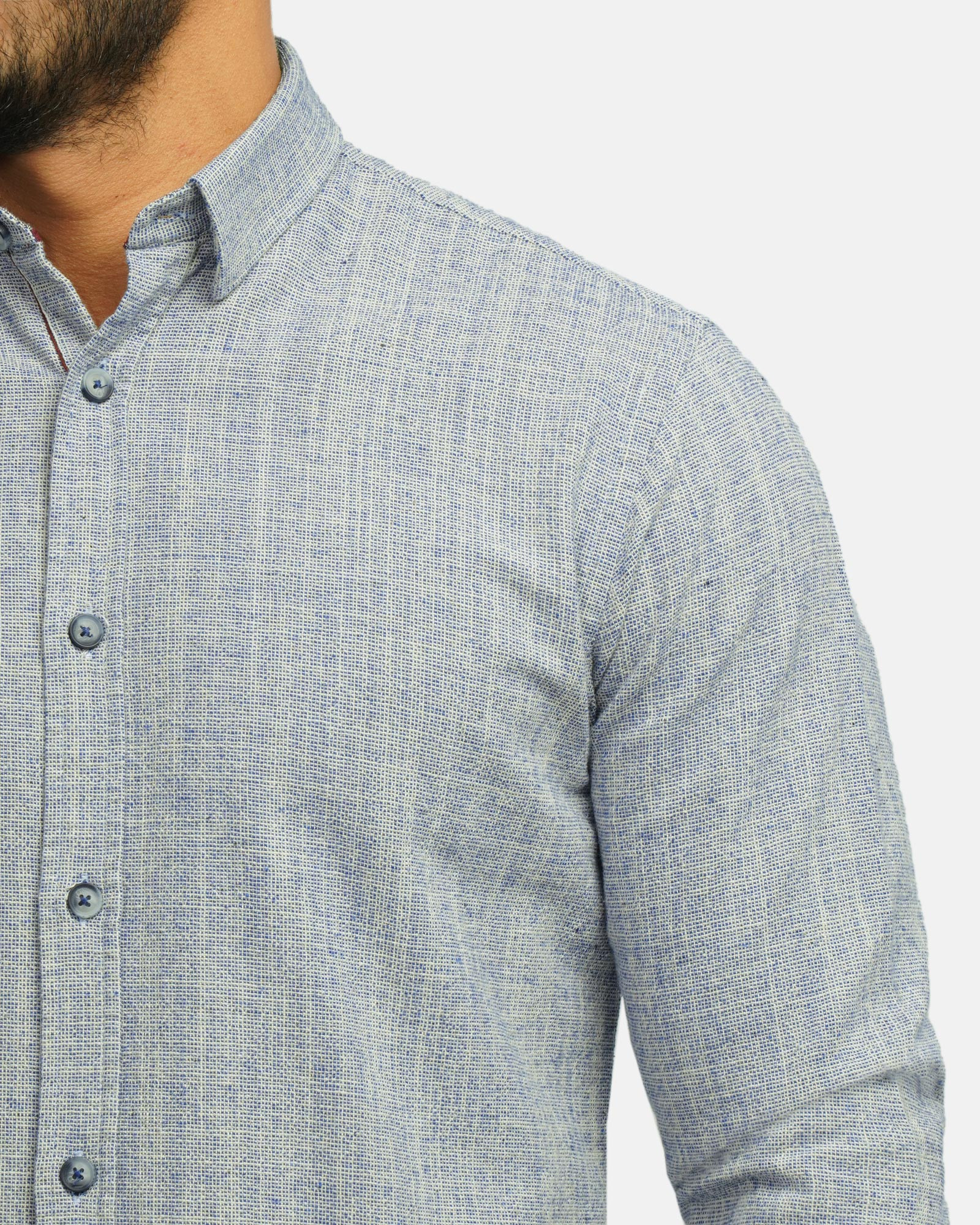 خرید و قیمت پیراهن آستین بلند مردانه آبی 24220516