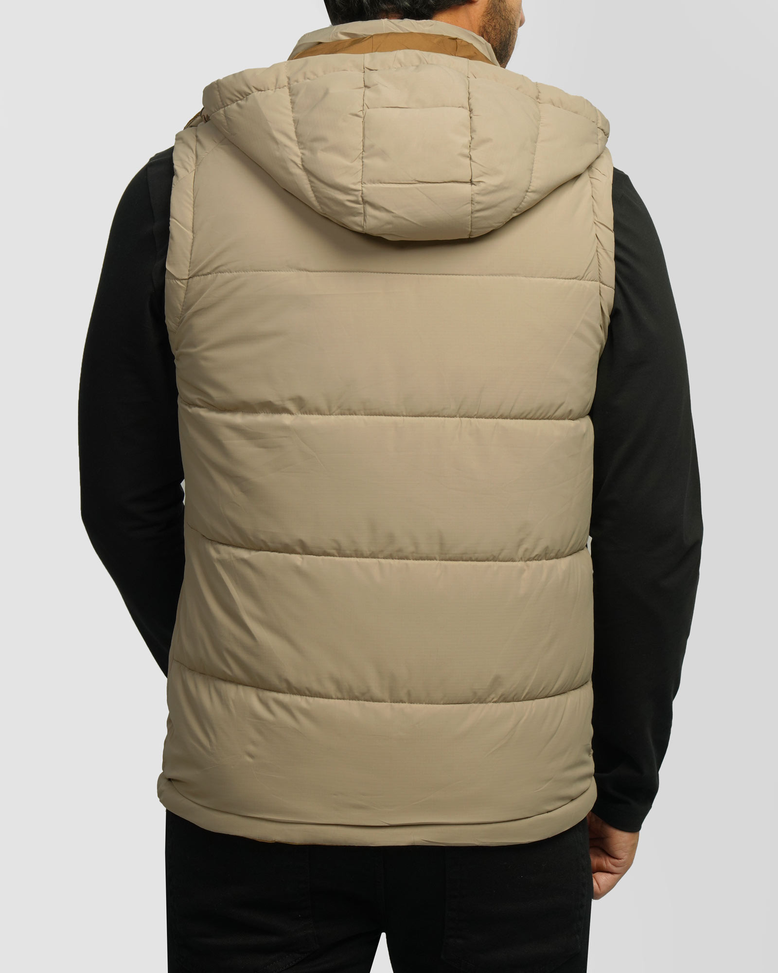 پافر مردانه کلاه دار کرم 24353175