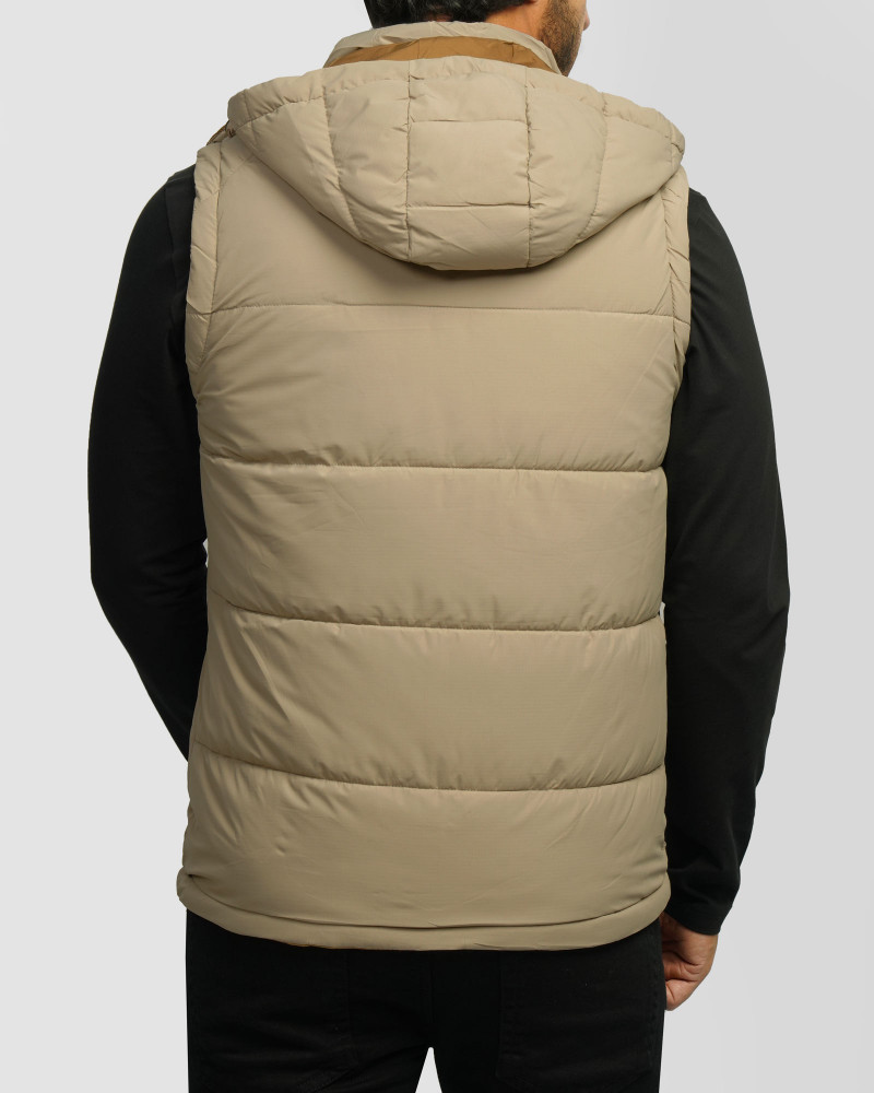 پافر مردانه کلاه دار کرم 24353175