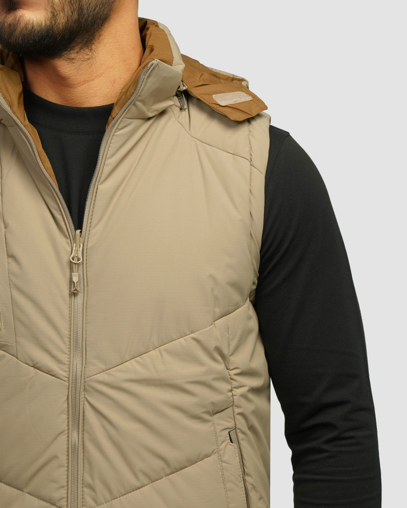 پافر مردانه کلاه دار کرم 24353175