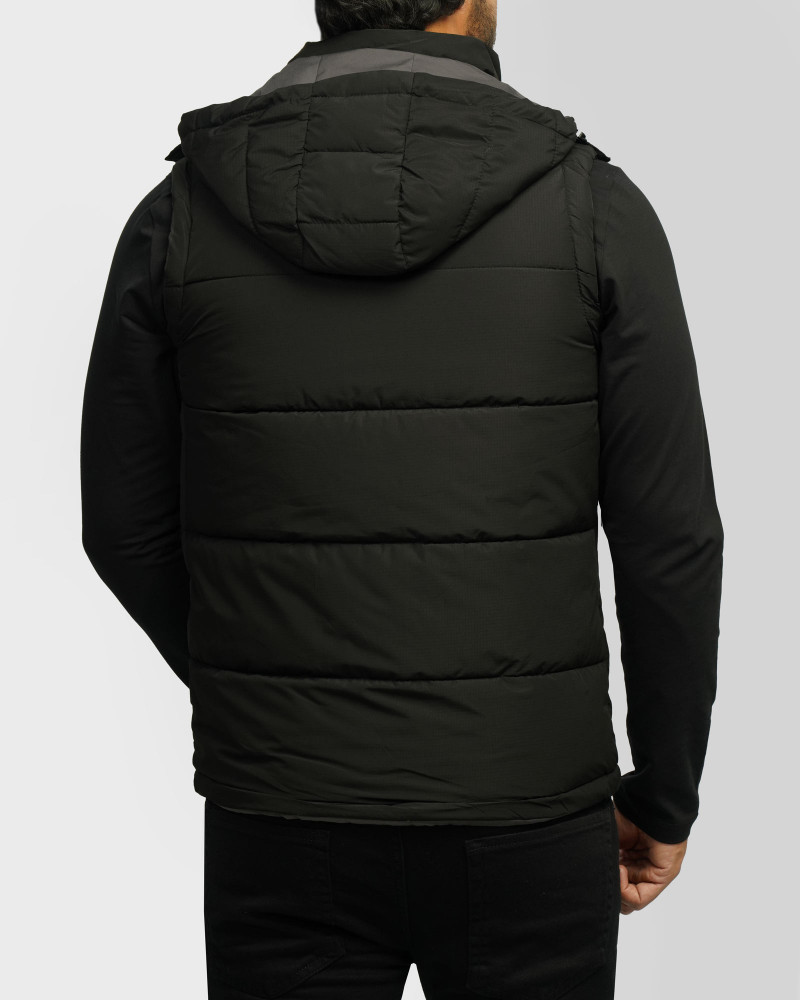 پافر مردانه کلاه دار مشکی 24353175